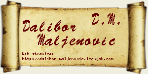 Dalibor Maljenović vizit kartica